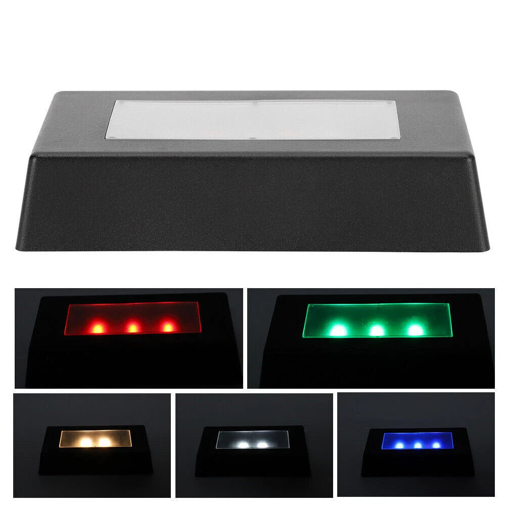 2X LED Display Base Light Stand for 3D Crystal Statues