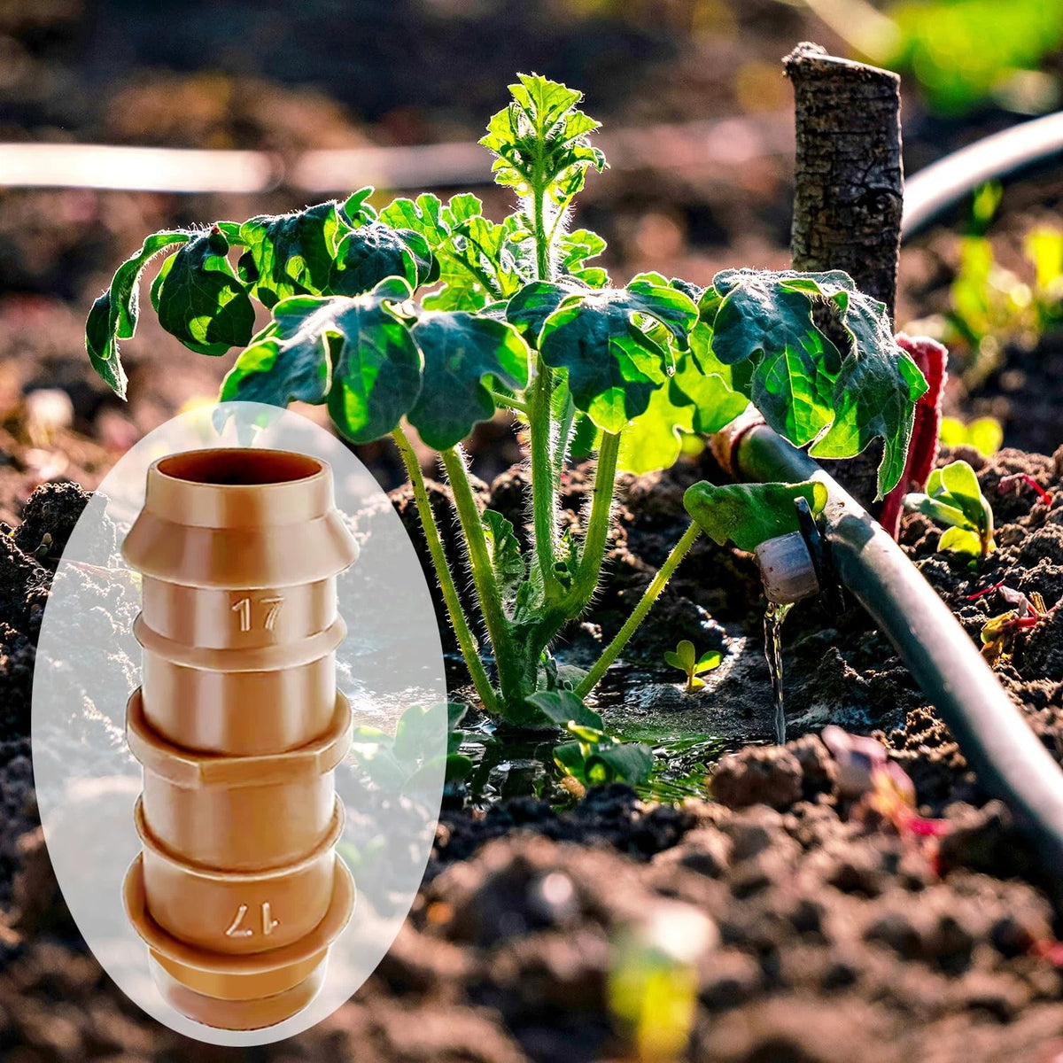 25pk Drip Irrigation Barbed Couplers for Garden Lawn (No Part Numbers)