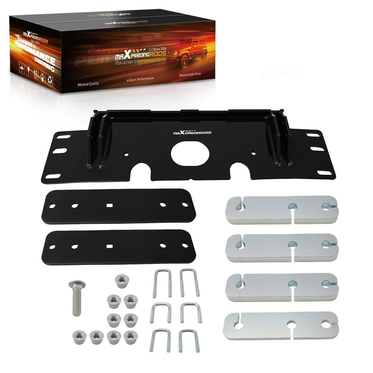 Black Steel Plow Mount for Polaris Sportsman 335 500 570 700 (1998–2024)