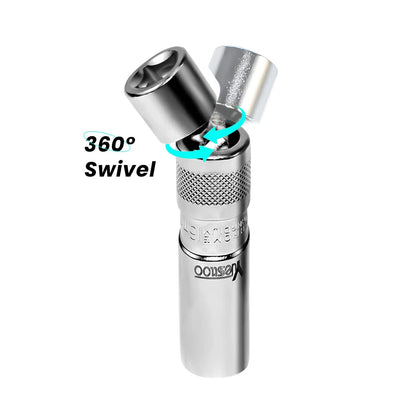 2X Magnetic Swivel Spark Plug Socket for Various Makes and Models