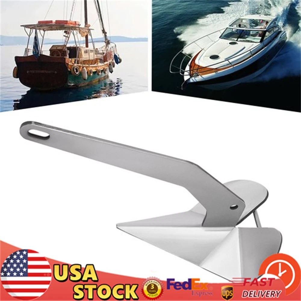 22 lb Delta Boat Anchor for Boats 28-42ft (Fixed, 316 Stainless Steel)