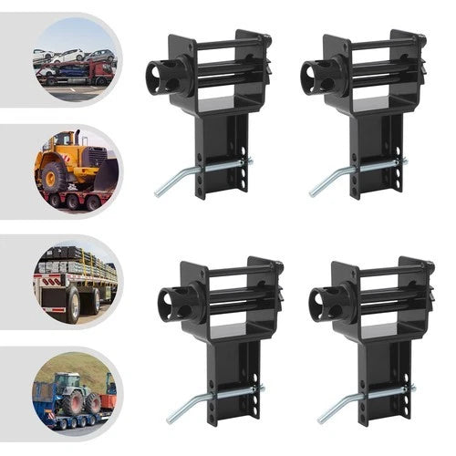 Set of 4 Heavy Duty Trailer Stake Pocket Winches 5400 LBS