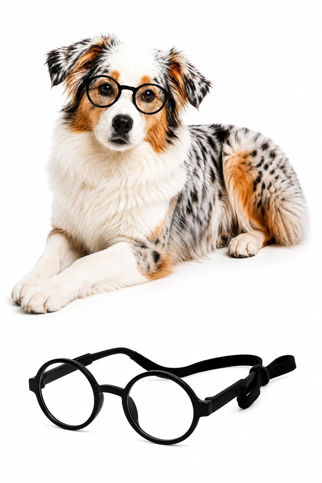 G003 Dog Pet Round Costume Prop Glasses for Medium Breeds