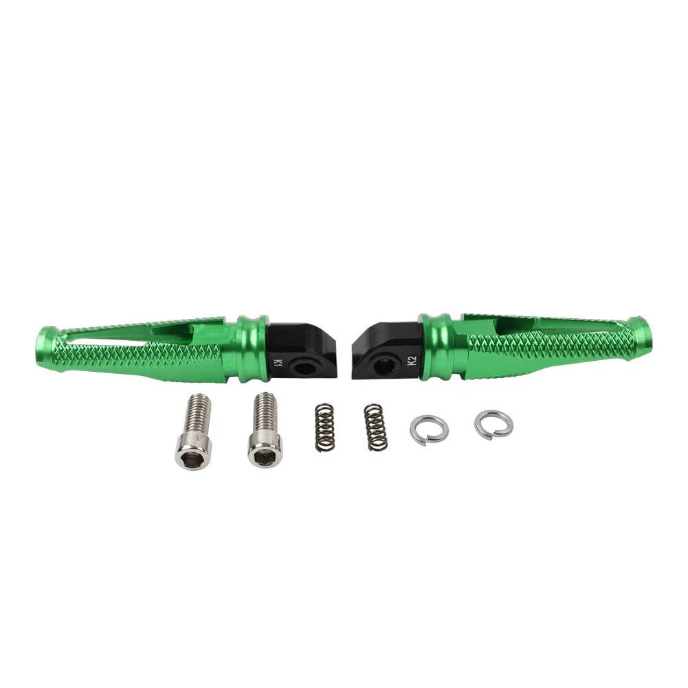 2pcs Green Rear Passenger Foot Peg for Daytona 675/R, 955i, Tiger 1050/SE/Sport
