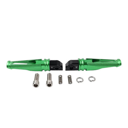 2pcs Green Rear Passenger Foot Peg for Daytona 675/R, 955i, Tiger 1050/SE/Sport