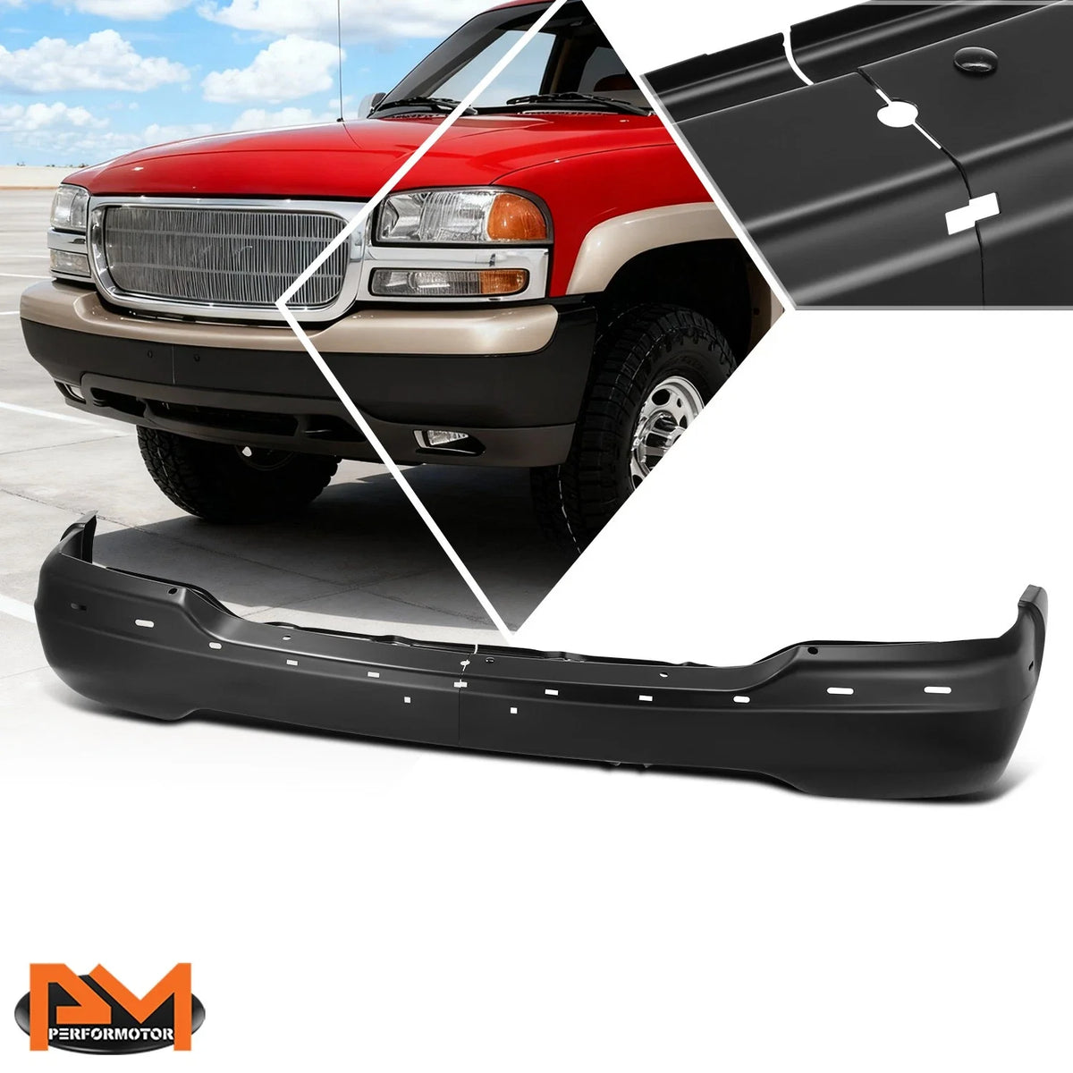 Front Bumper Face Bar Replacement for GMC Sierra 1500 Yukon XL (1999–2006)