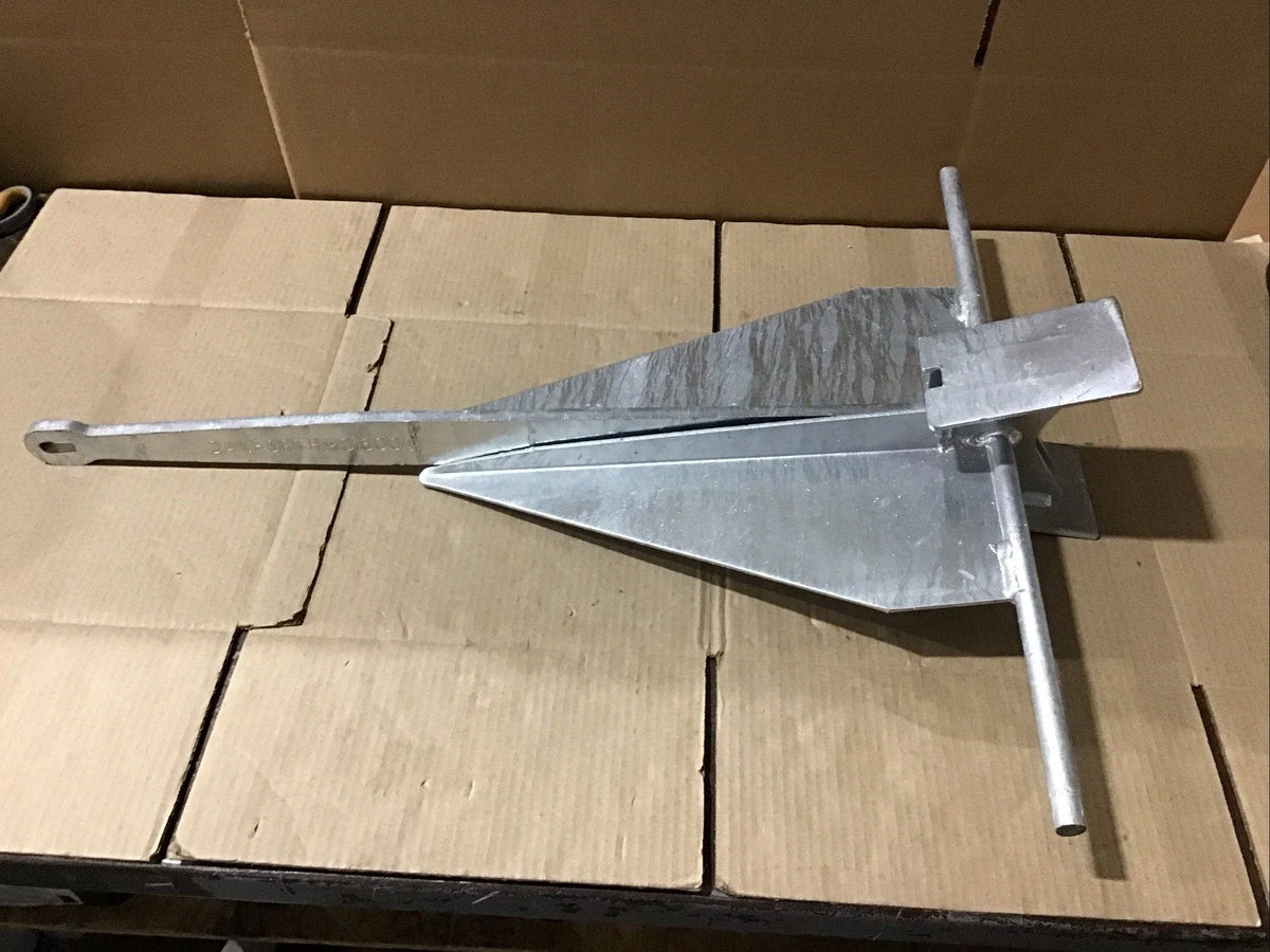 Danforth 94015 25 lb Galvanized Fluke Anchor for Boats (Sticker Residue)