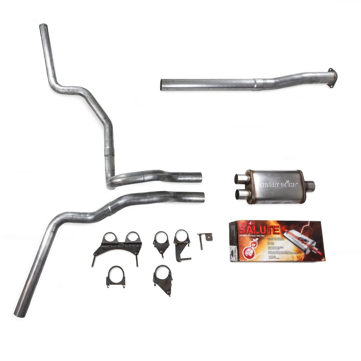 Dual Exhaust Kit for Toyota Tacoma (2016–2023) - 2.5" Cherry Bomb Salute
