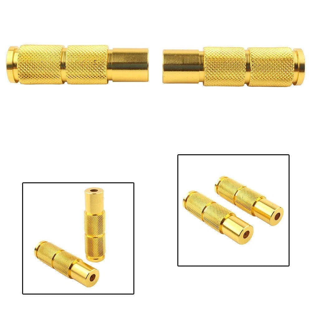 Set of 2 Rear Footpegs for Universal Motorcycle (All Years) - Yellow