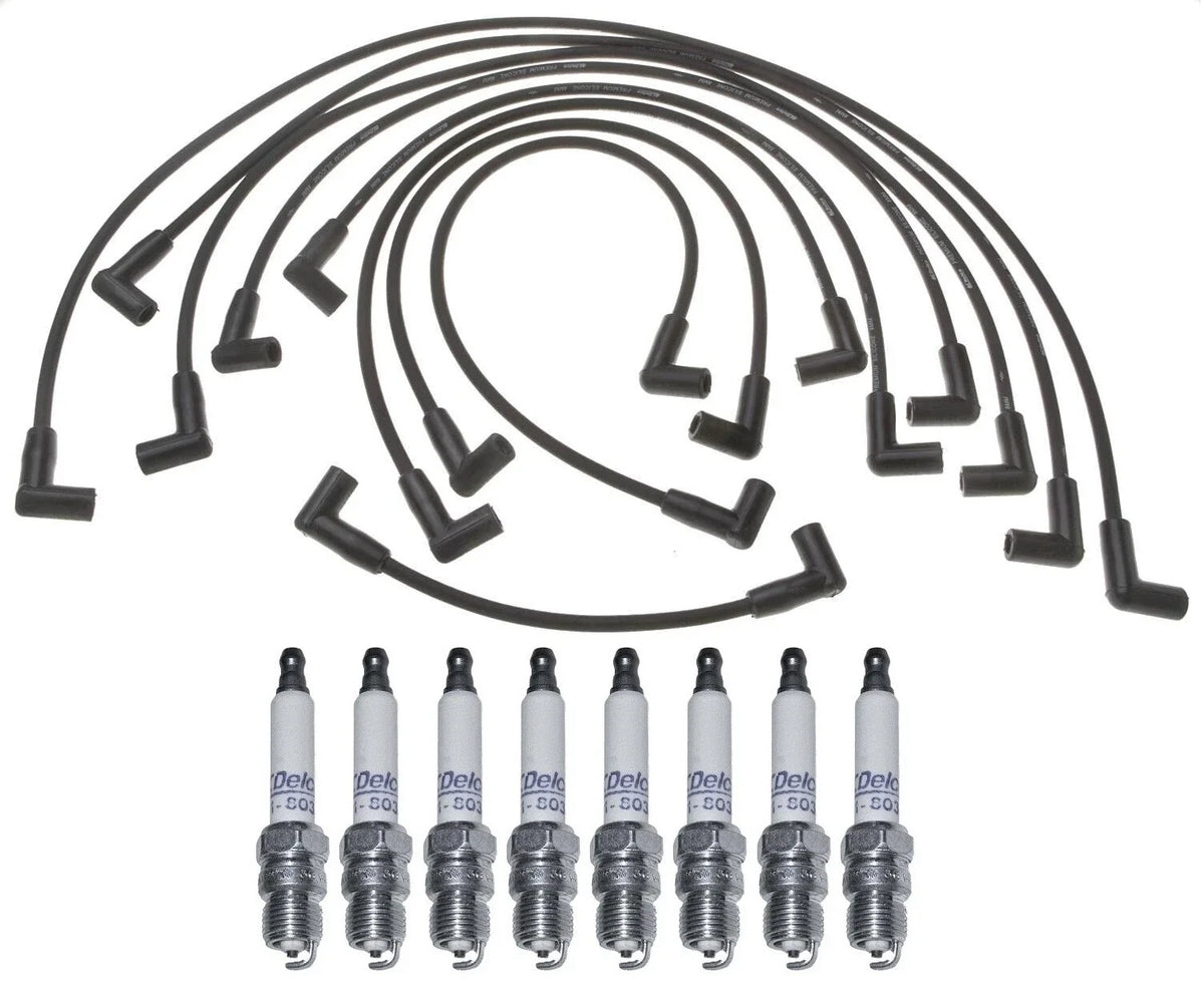 Pro Ignition Wire Set & 8 ACDelco .045" HD Spark Plugs for C10 V8 (1973–1987)