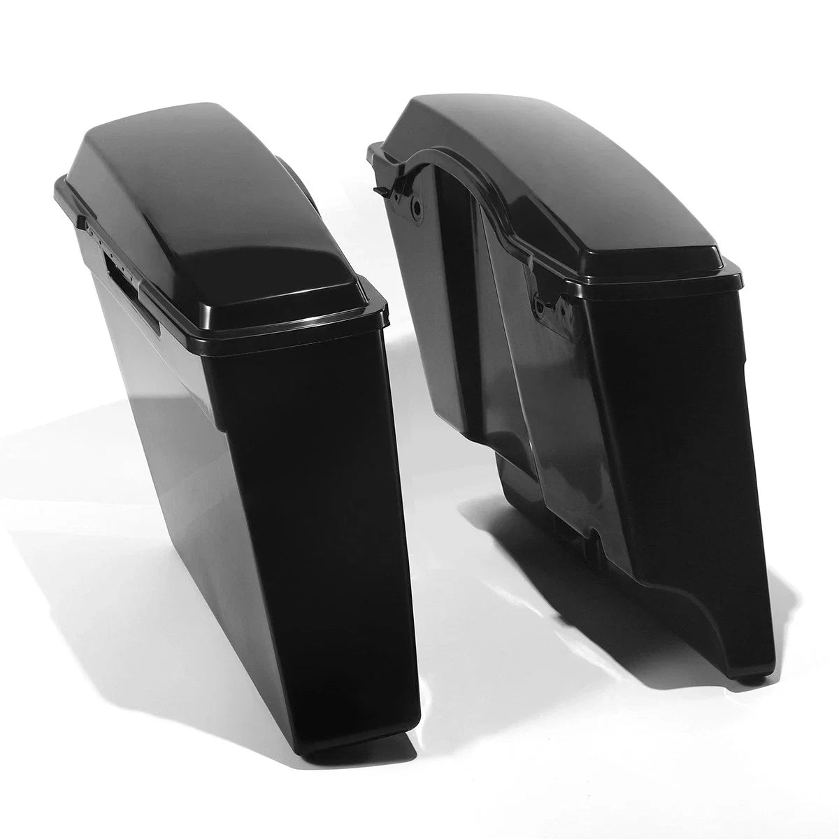 4" 2 Into 1 Stretched Extended Hard Saddlebags for Harley Touring (1993–2013)