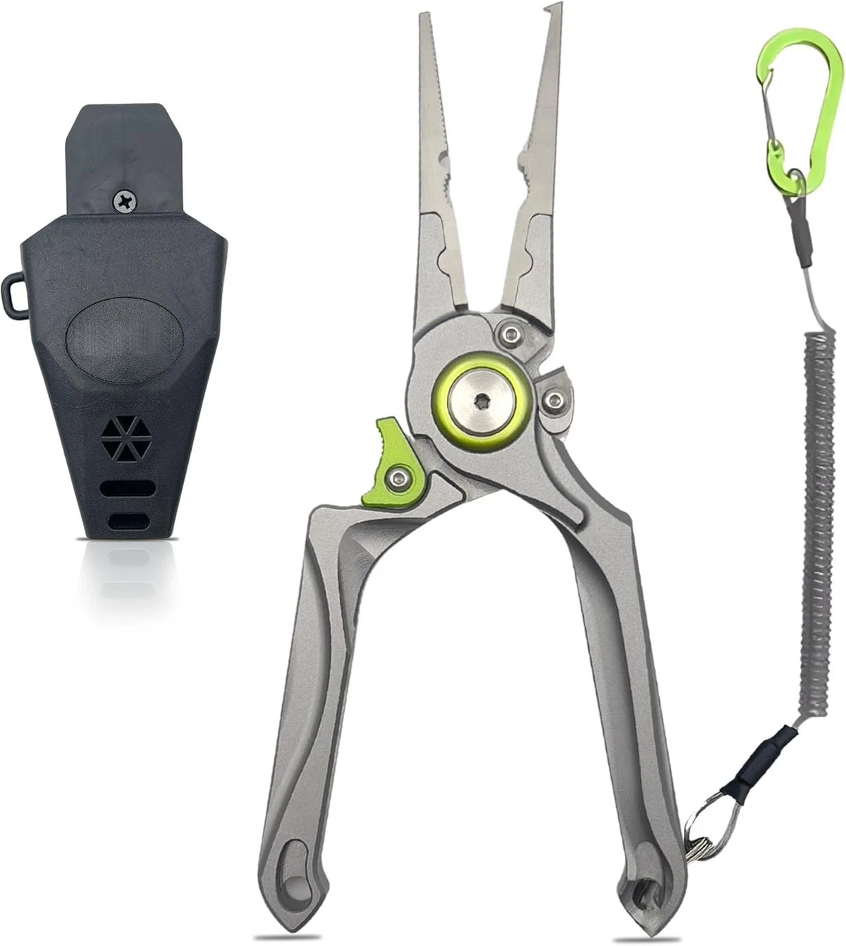 High-Performance Fishing Pliers Set with Sheath, Lanyard, Line Cutter