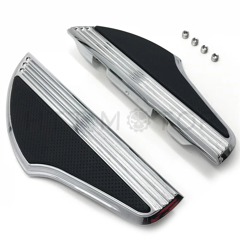 Shark Fin Passenger Footboard for Harley Dyna (2006–2017) & Touring (1986–2019) Chrome