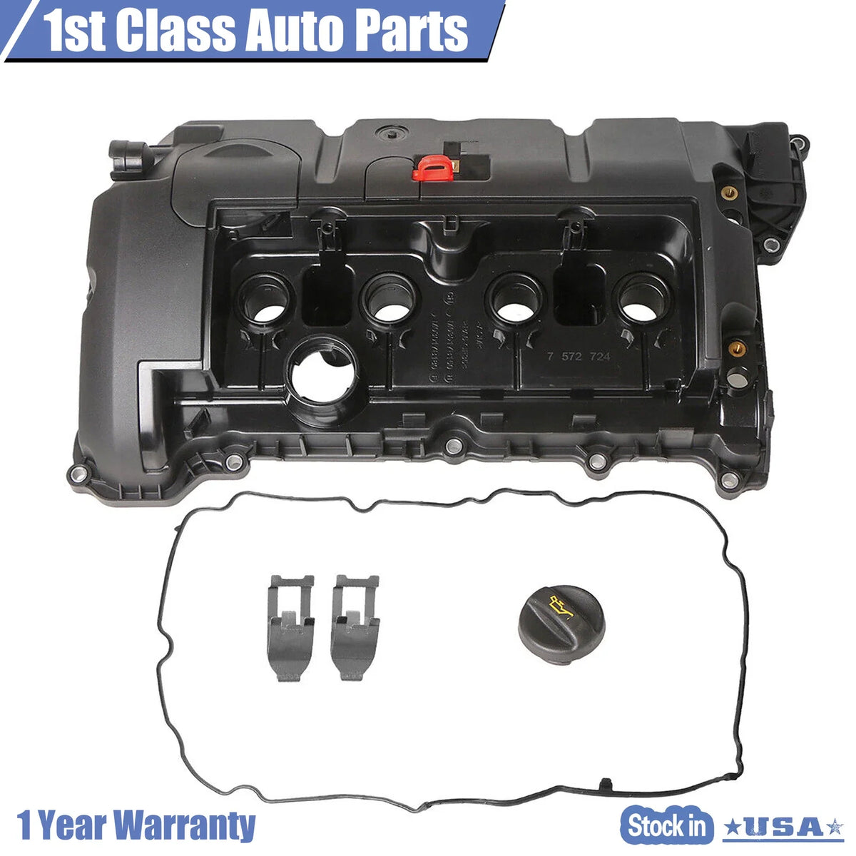 Engine Valve Cover & Gasket for Mini Cooper (2007–2016) W/O Turbo 1.6L 11127646554