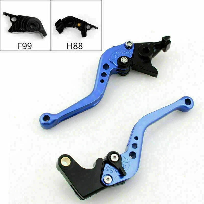 Short Brake Clutch Levers for Kawasaki ZZR/ZX1400 SE (2016–2017) Blue T9