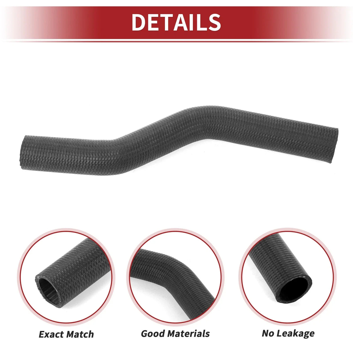 Radiator Hose for Toyota Solara 2.4L 2004–2008 No. 16571-28080 Rubber Black