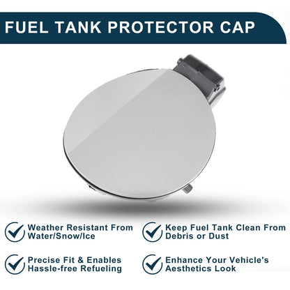 Fuel Tank Door Cap for Volkswagen Golf 6 (2010–2013) Silver Tone