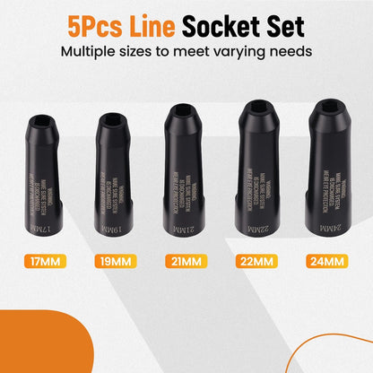Fuel Socket Tool Kit 17-24mm for VW Passat BMW N54 N63 Ford Engine 12090