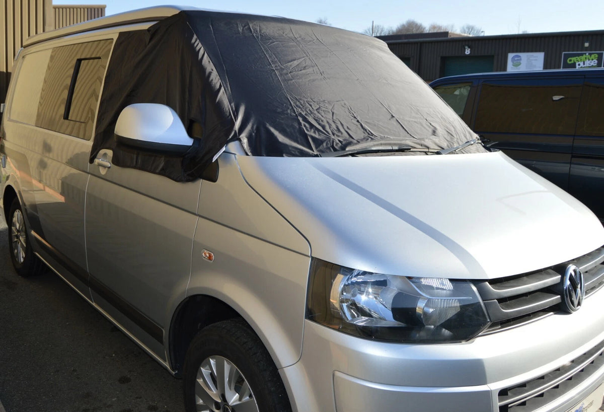 Screen Cover for VW Transporter T6 (2015–2023) - Frost Protection Black, 991
