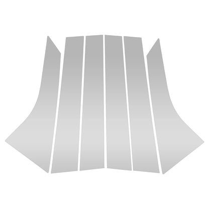 Set of 6 Door Pillar Window Trim for Ford Focus (2008–2011) Silver Tone
