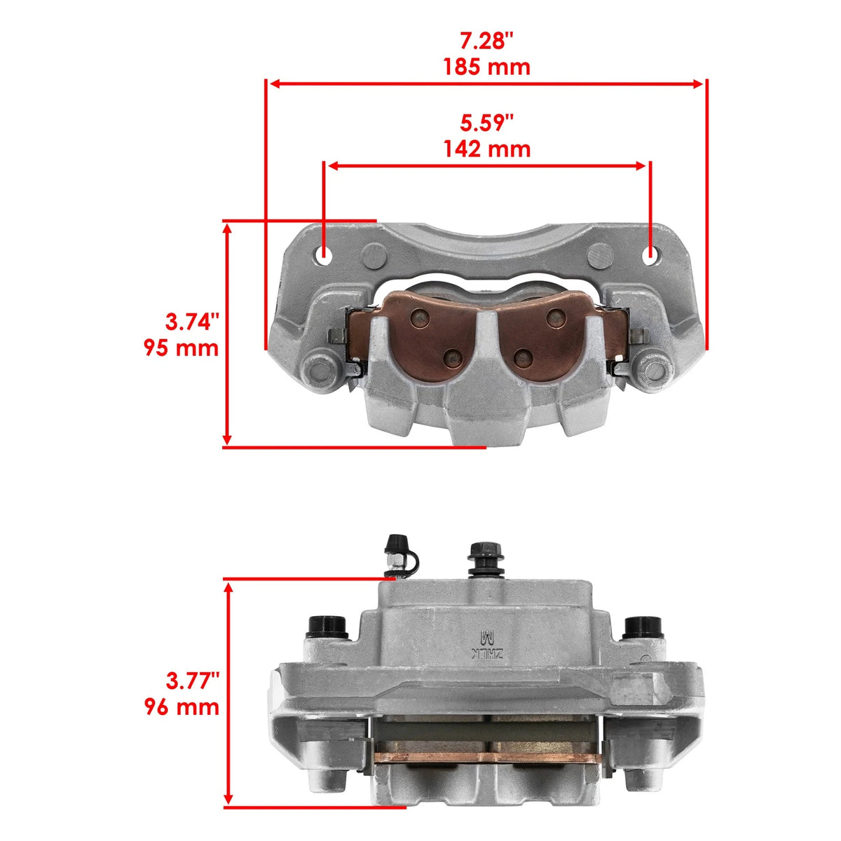 Front Left Brake Caliper for Kawasaki Teryx KRX 1000 (2020–2026) DS194+CR298, 43080-0221, 41080-0712