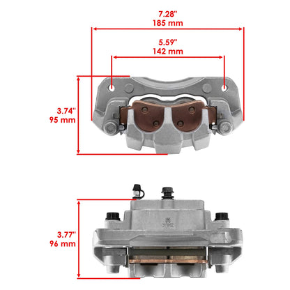 Front Left Brake Caliper for Kawasaki Teryx KRX 1000 (2020–2026) DS194+CR298, 43080-0221, 41080-0712