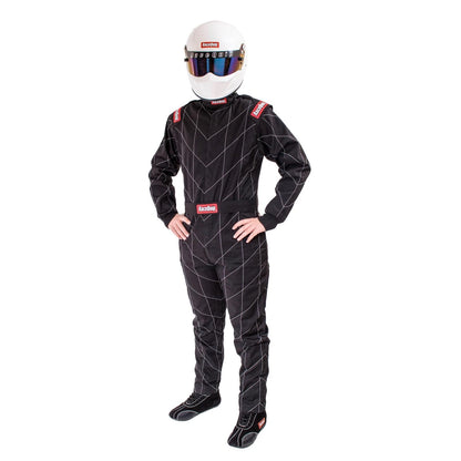 RaceQuip 130903RQP 130 Series Fire Suit SFI-1 for Racing (Black, M)
