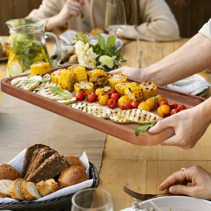 Set of 2 Wooden Charcuterie Boards 14" x 10" x 0.8"