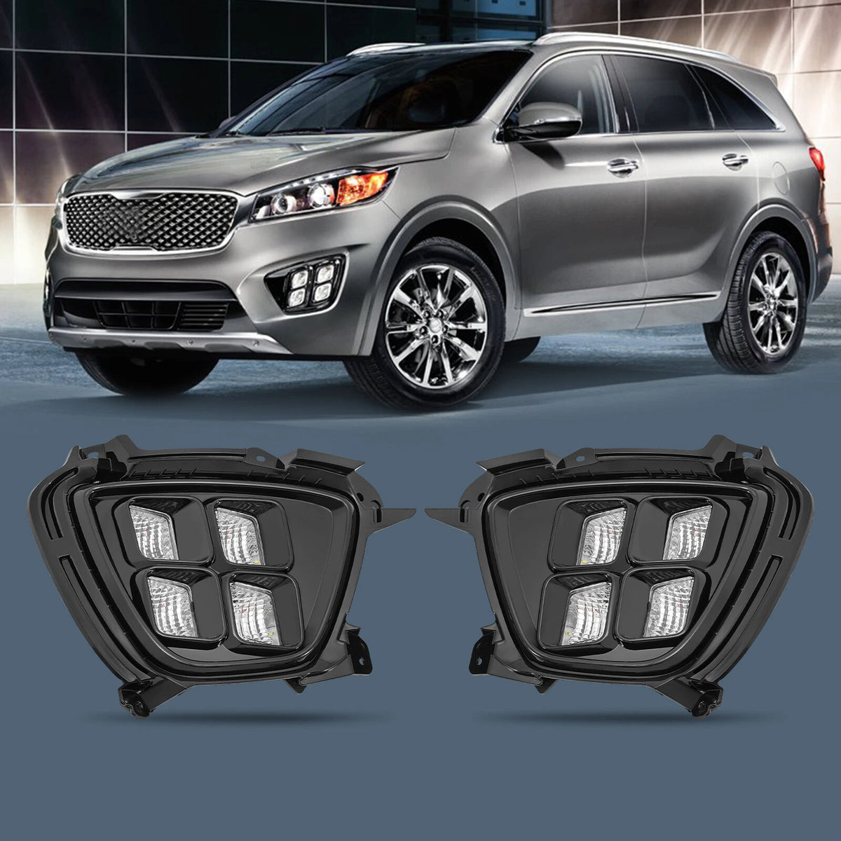LED Fog Lights Set for Kia Sorento (2016–2018) 92202C6200, 92201C6200