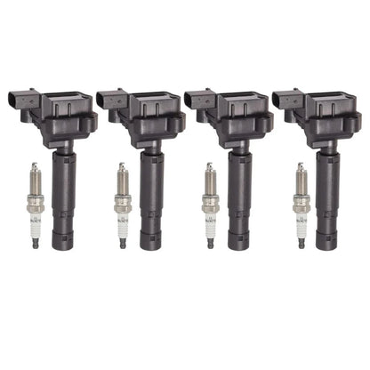 4X Ignition Coils + 4X Spark Plugs for Mercedes-Benz SLK250 C250 (2012–2015)