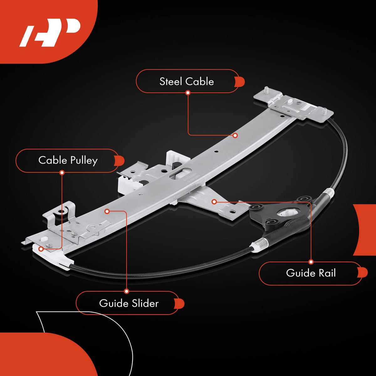 Rear Left Power Window Regulator for Ford Explorer (1991–1994) F2TZ7827009A, 740-540