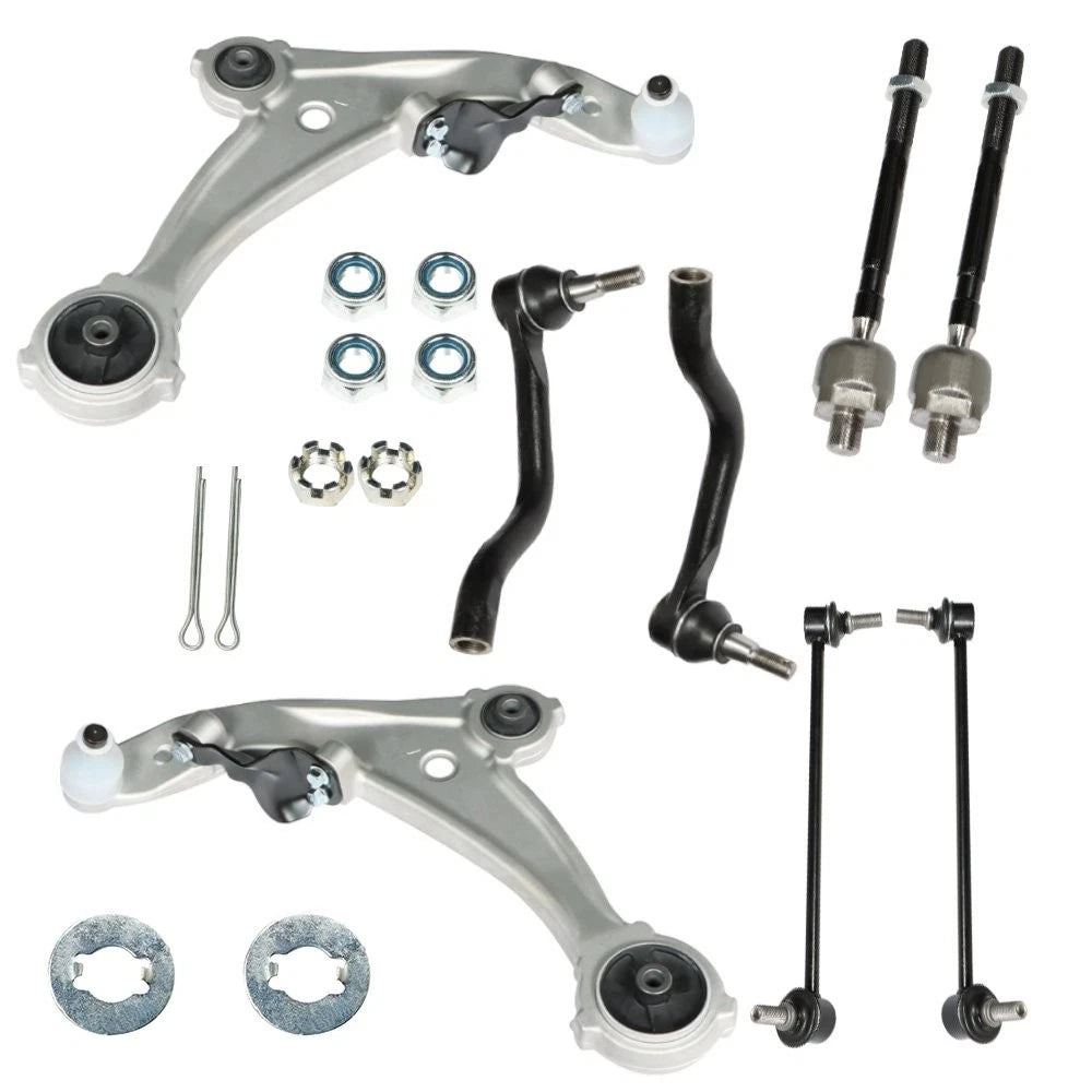 8pc Front Control Arms Kit + Tie Rod for Nissan Altima (2007–2013) ES800357, ES800358, EV800356