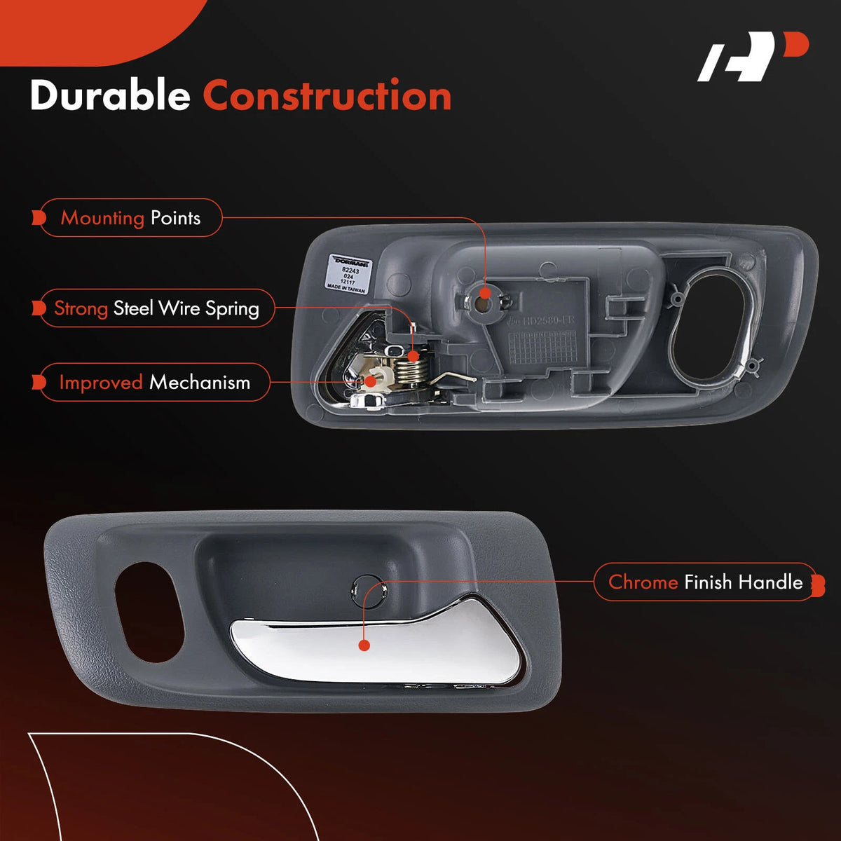 Front Right Door Handle for Honda Odyssey (2000–2004) 72125-S84-A01ZD, 72125-S0X-A21ZA, 82243