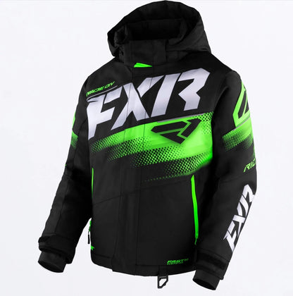 FXR Youth Snowmobile Jacket Lime Green for Kids (10-16)
