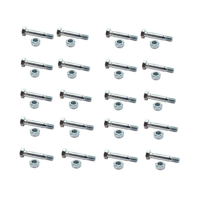 Set of 20 Snowblower Shear Pins & Nuts 5/16"-18 x 1 3/4" for MTD 800 900 Series