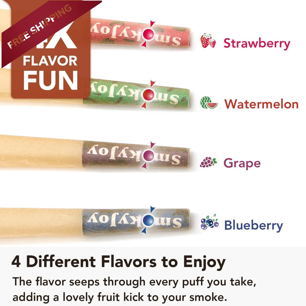 Set of 4 Pre Rolled Pop Cones for Rolling Papers 1 1/4 Size