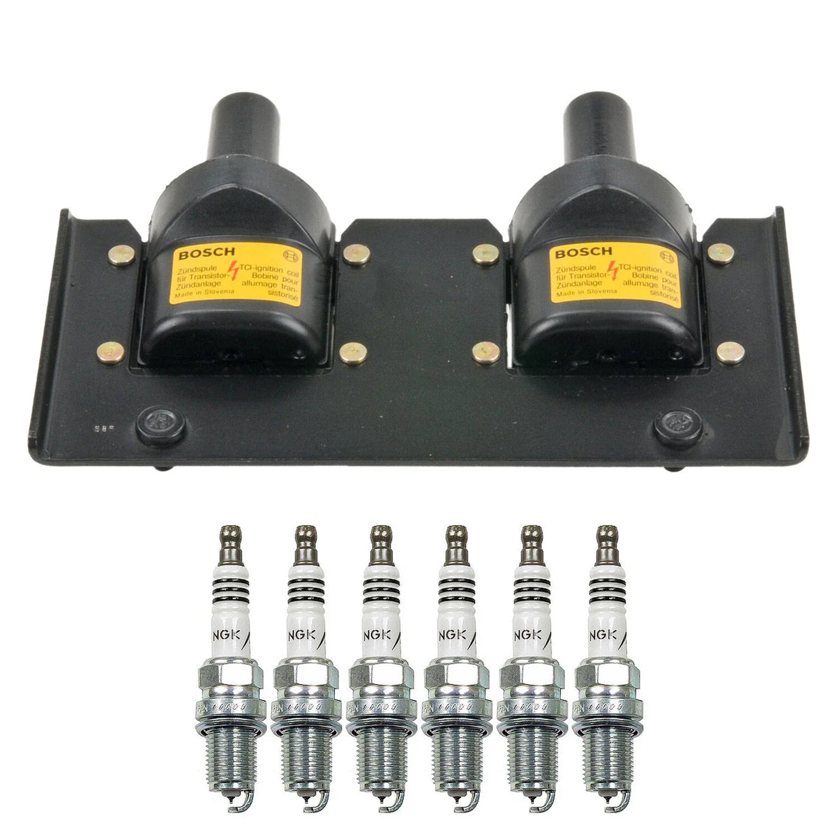 Ignition Coil & NGK 6 Iridium IX Spark Plug Kit for Audi A4 A6 Passat