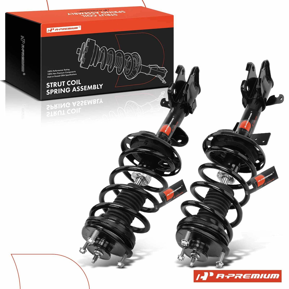 Set of 2 Front Struts w/ Coil Springs for Honda Pilot (2009–2015) 1333443R, 1333443L
