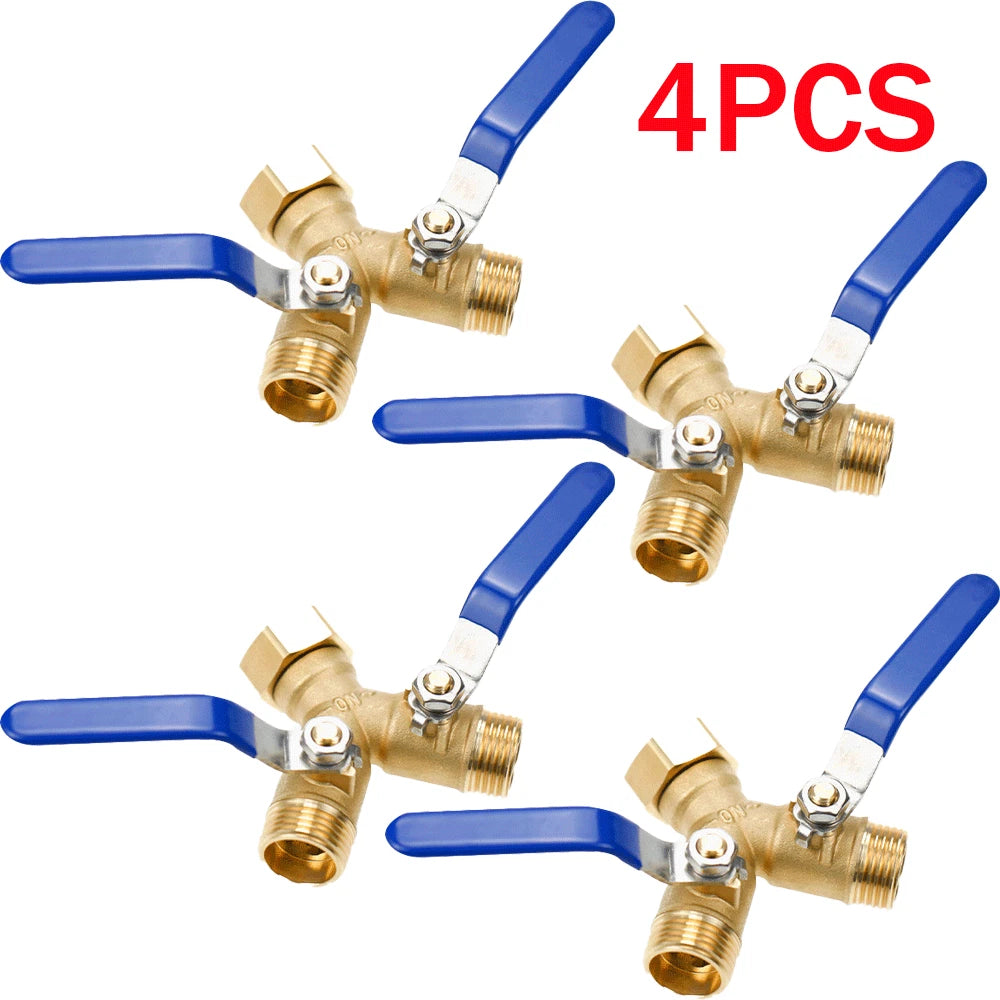 2X 3/4" Garden Hose Splitter Y Connector Heavy Duty Brass Adapter