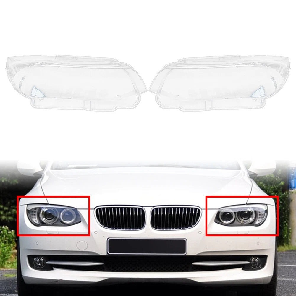 1 Pair Clear Headlight Shells for BMW 3 Series E92 E93 (2010–2013)