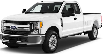 Chrome In-Channel Rain Guards for Ford F250 F350 (2017–2022) 17-22F250CrewChrome