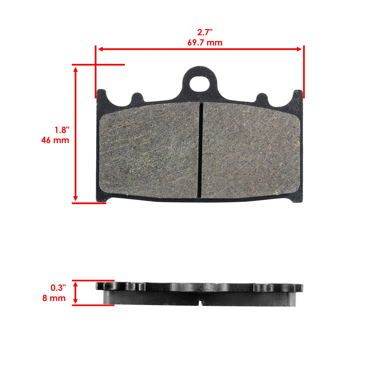 Set of 2 Front & Rear Brake Pads for Kawasaki Vulcan 2000 VN2000 (2007–2009) HU7524MP145LR