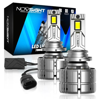 2X 9012 HIR2 LED Headlight Bulb for NOVSIGHT (200W, 50000LM, 6500K)