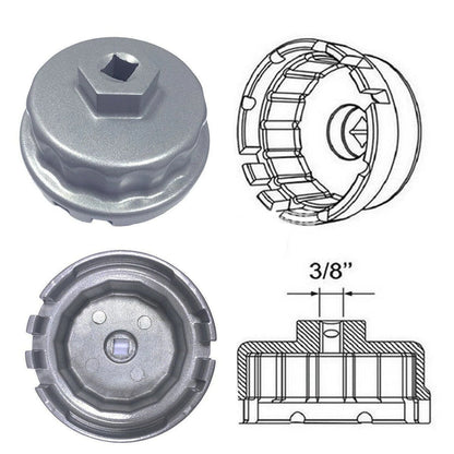 64mm 14 Flute Oil Filter Cap Wrench for Toyota Lexus Scion (2000–2023)