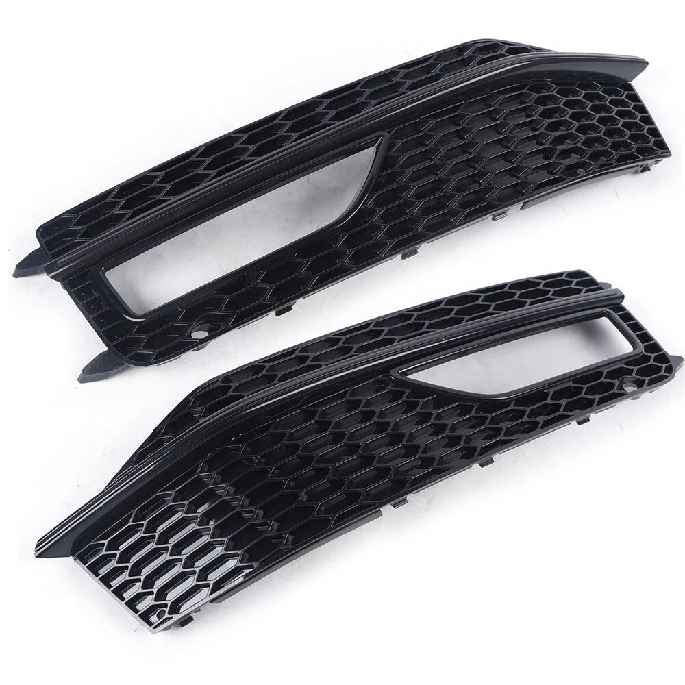 Set of 2 Front Bumper Fog Light Lamp Cover Grilles for Audi A4 S-Line (2013–2015) - 8K0 807 682M, 8K0 807 681 L