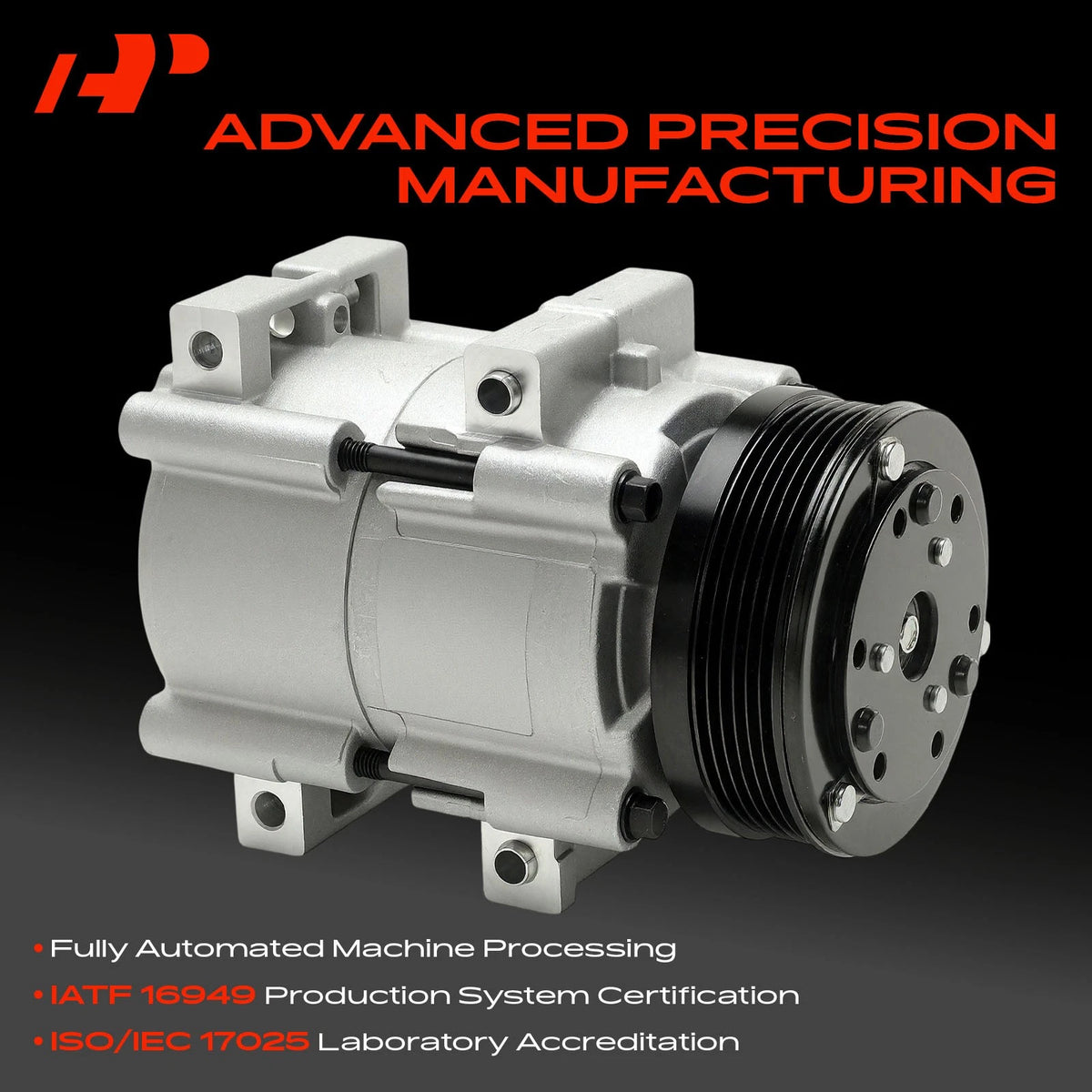 A/C Compressor with Clutch for Ford Taurus Mercury Sable (2001–2007) 4F1Z19V703AA, F8EH19D629BLA, CO103090C