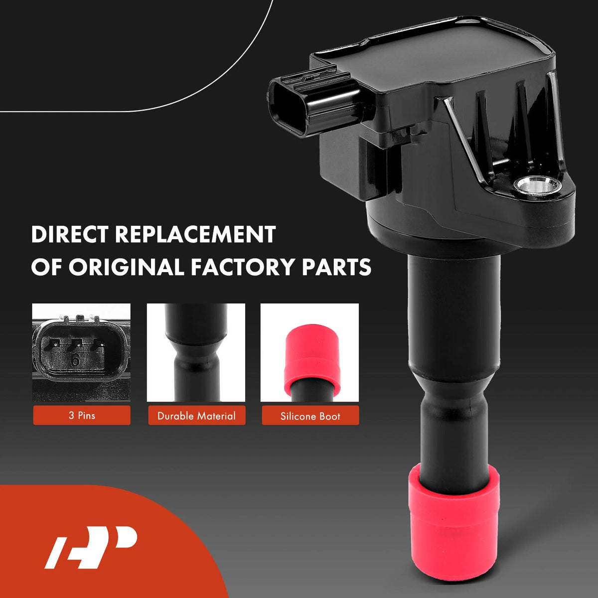 Set of 4 Ignition Coils & 4 Iridium Spark Plugs for Honda Fit (2007–2008) 30520-PWC-003, UF-581, 94279