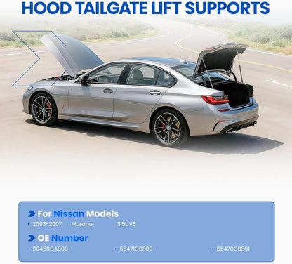 2x Lift Supports Shocks Strut for Nissan Murano (2003–2007)