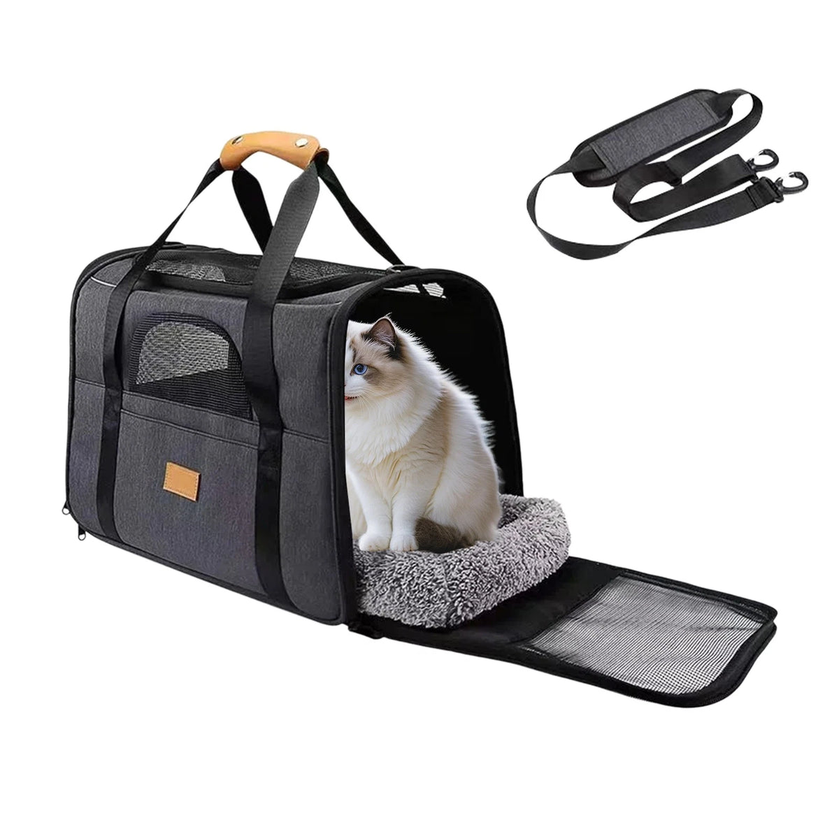 Foldable Cat Transport Bag for Cats and Dogs