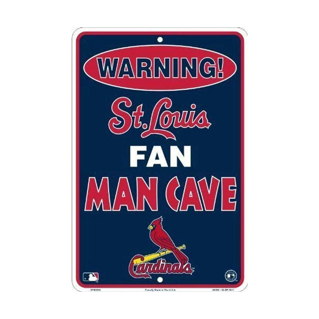 Metal Sign for St. Louis Cardinals Fan Cave (8 x 12)